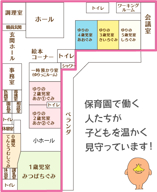 園内マップ 春江ゆり保育園 福井県坂井市の保育園
